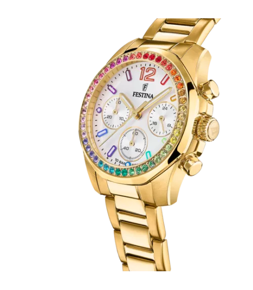 Reloj Festina mujer, cuarzo ,analógico, 3 agujas y cronógrafo.