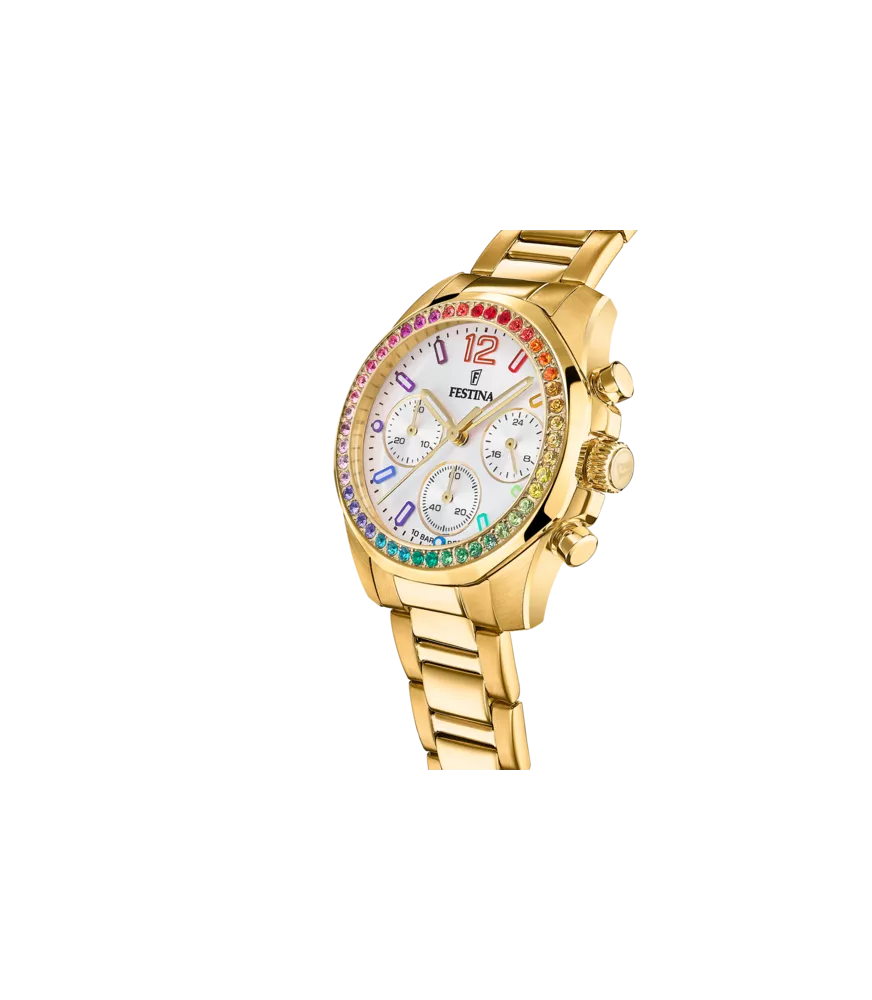 Reloj Festina mujer, cuarzo ,analógico, 3 agujas y cronógrafo.