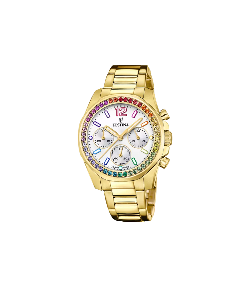 Reloj Festina mujer, cuarzo ,analógico, 3 agujas y cronógrafo.