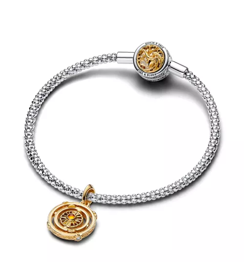Charm colgante con un recubrimiento en oro de 14k Astrolabio Giratorio de Juego de Tronos