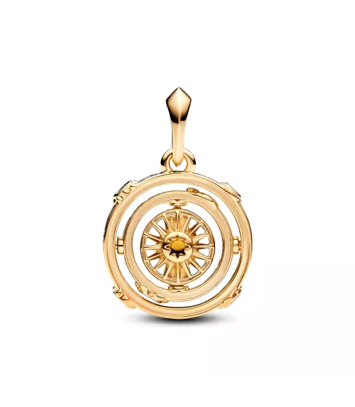 Charm colgante con un recubrimiento en oro de 14k Astrolabio Giratorio de Juego de Tronos