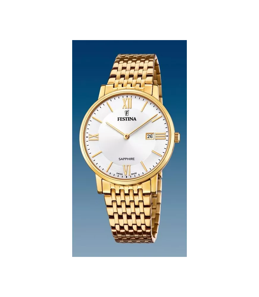 Reloj Festina Swiss Made F20020/1, para hombre con cristal zafiro.