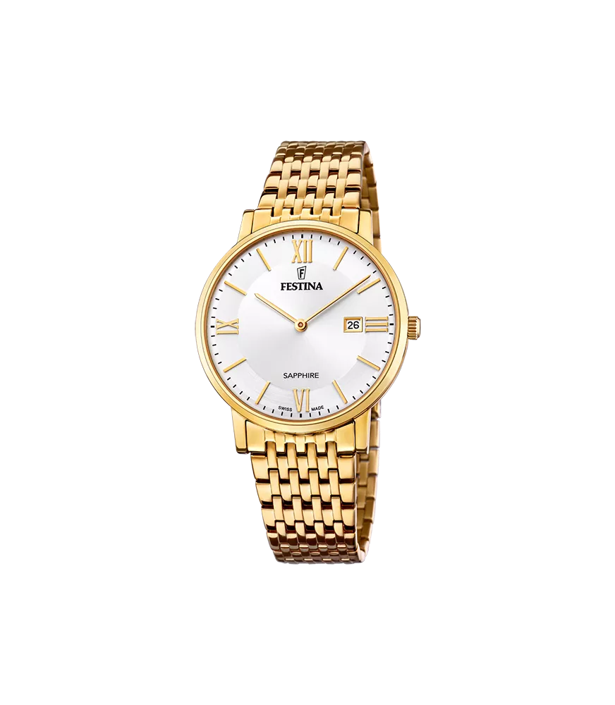 Reloj Festina Swiss Made F20020/1, para hombre con cristal zafiro.