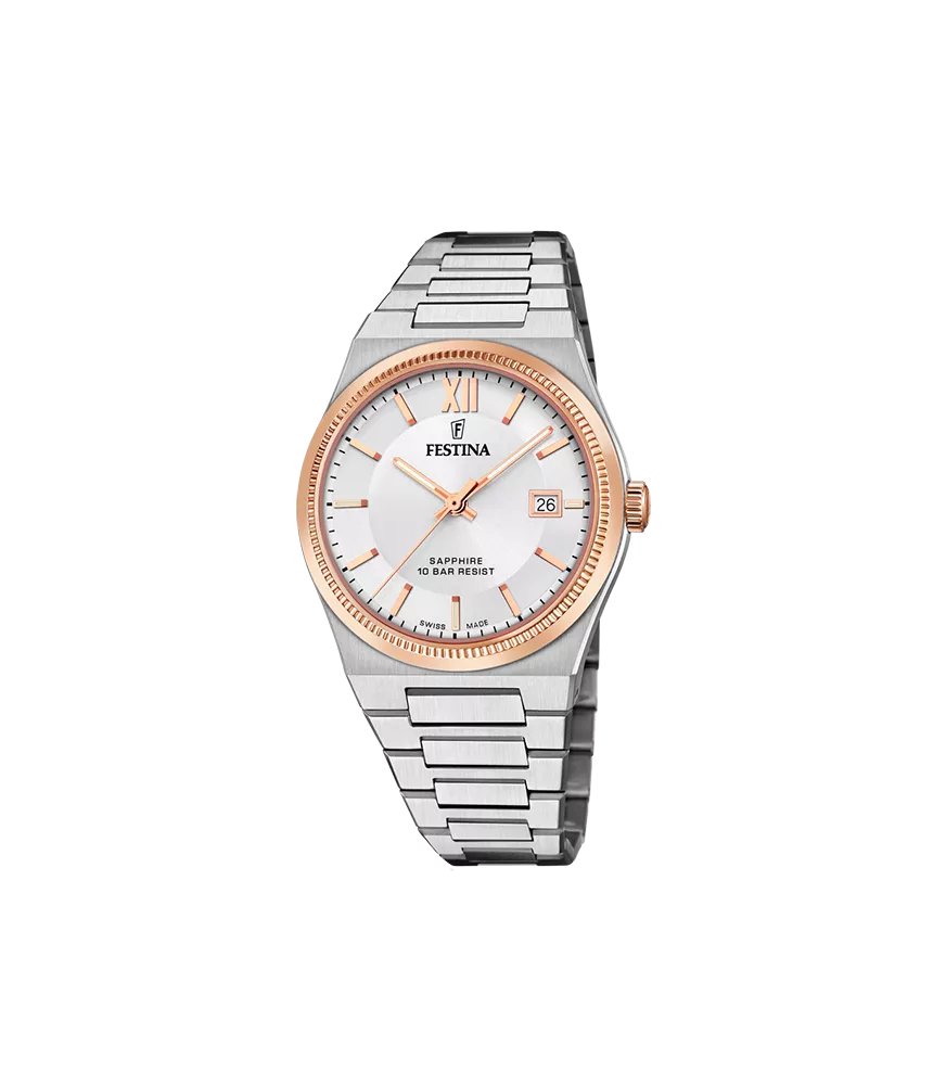 Reloj Festina Swiss Made F20036/1, para hombre con cristal zafiro.