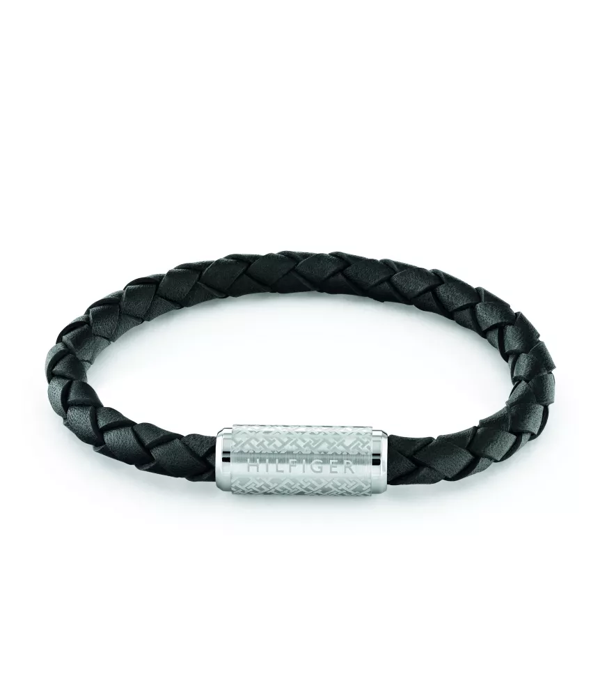 Pulsera para hombre Tommy Hilfiger de cuero trenzado y acero.2790479