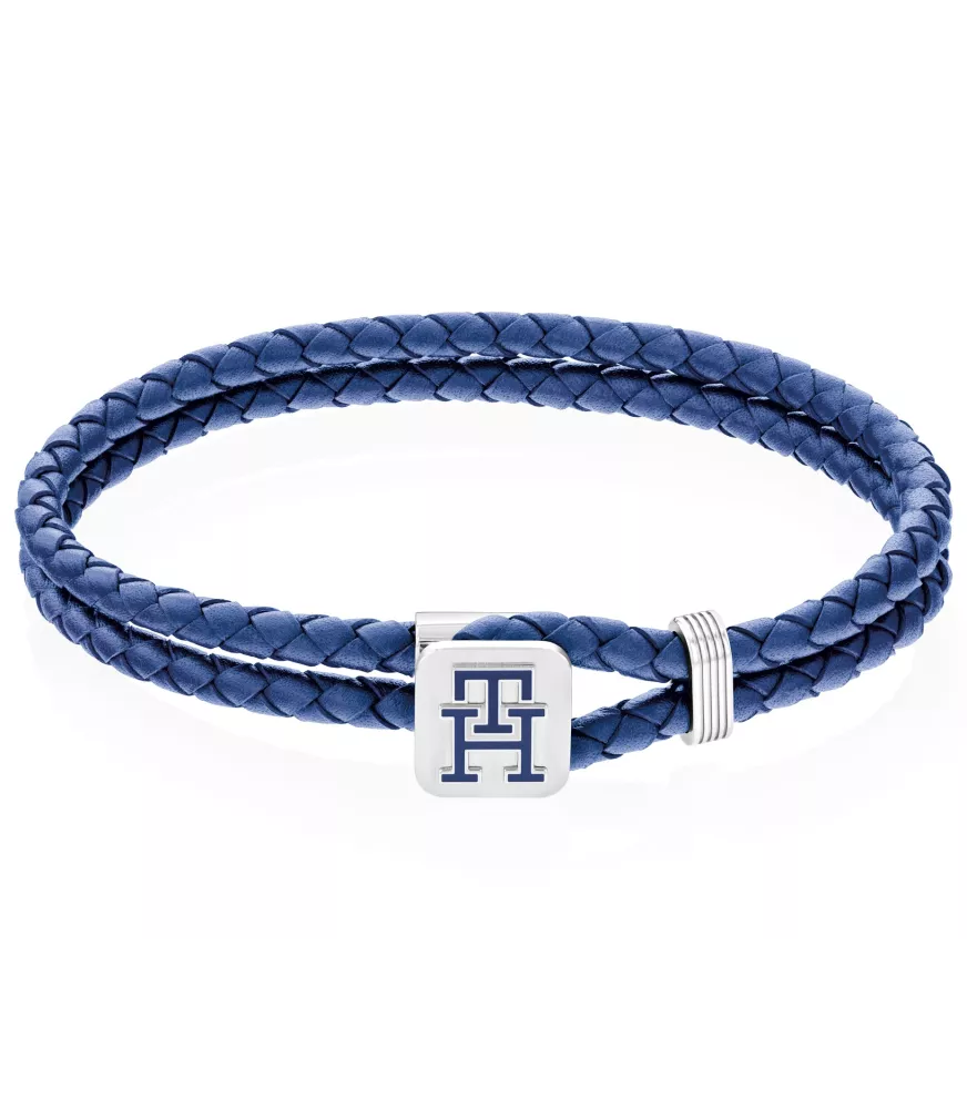 Pulsera para hombre Tommy Hilfiger de cuero trenzado y acero.2790530