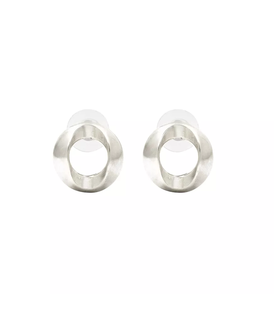 Pendientes Levante CXC, en metal bañado en plata .