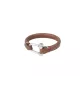 Pulsera Grillete Icon CXC, en metal bañado en plata.
