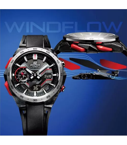 Reloj Casio Edifice Suspension Windflow Hombre, Solar, 3 agujas, cronógrafo...
