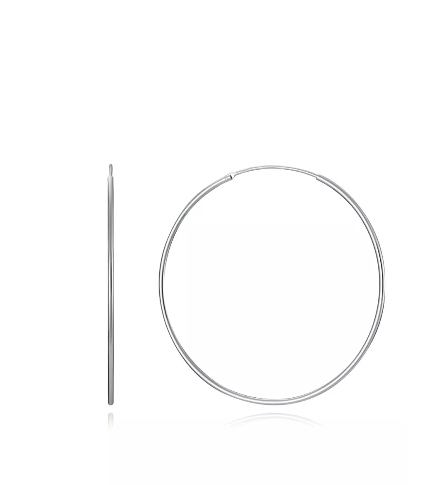 Pendientes Viceroy Trend criollas de plata de ley, 50 x 1,2 mm