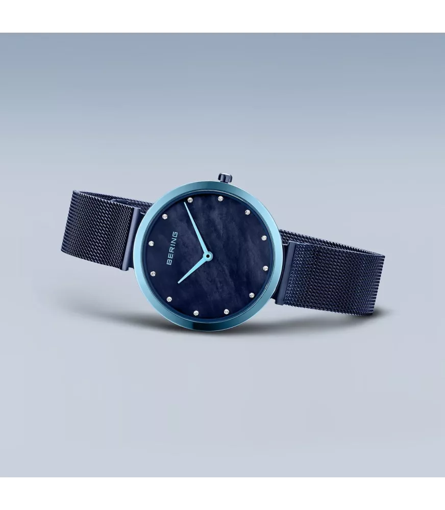 Reloj Bering Classic mujer azul pulido. 18132-398