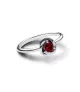 Anillo en plata de ley Círculo Eternity Rojo 