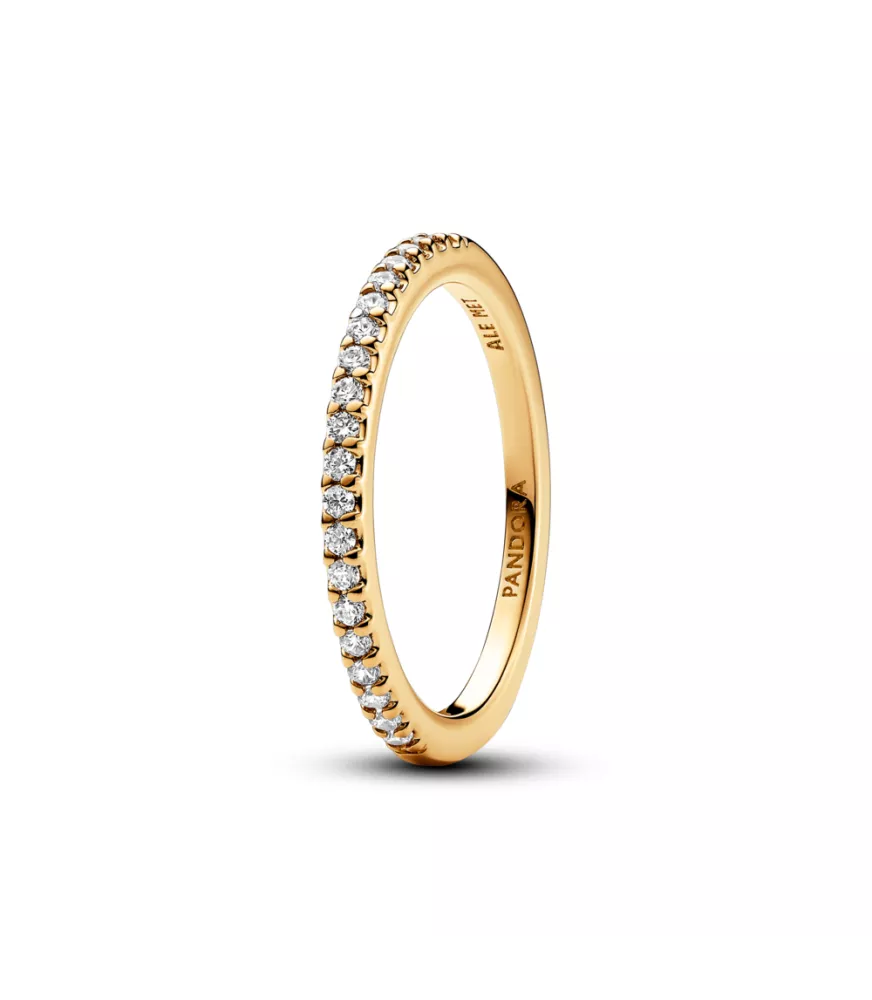 Anillo con un recubrimiento en oro de 14k Banda Brillante​