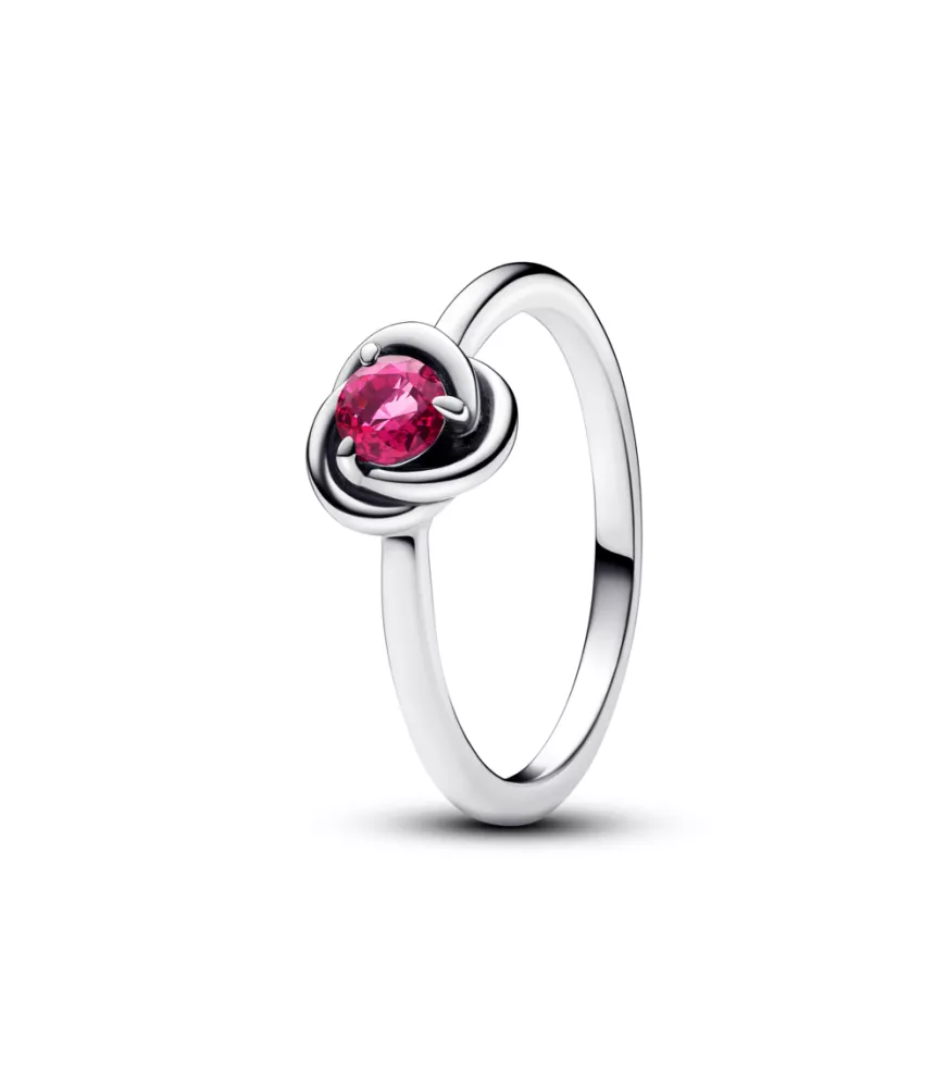 Anillo en plata de ley Círculo Eternity Rosa​