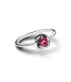 Anillo en plata de ley Círculo Eternity Rosa​