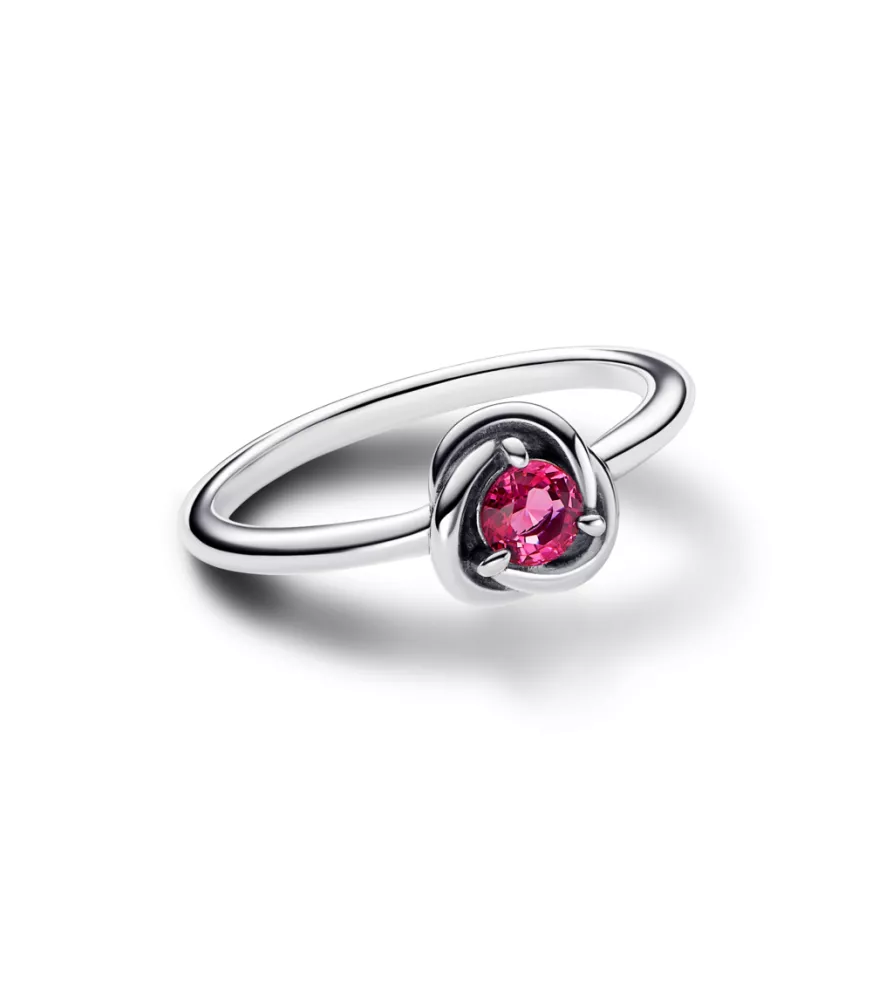 Anillo en plata de ley Círculo Eternity Rosa​