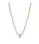 Collar con un recubrimiento en oro de 14k Corazón Triple Gema​