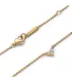 Collar con un recubrimiento en oro de 14k Corazón Triple Gema​