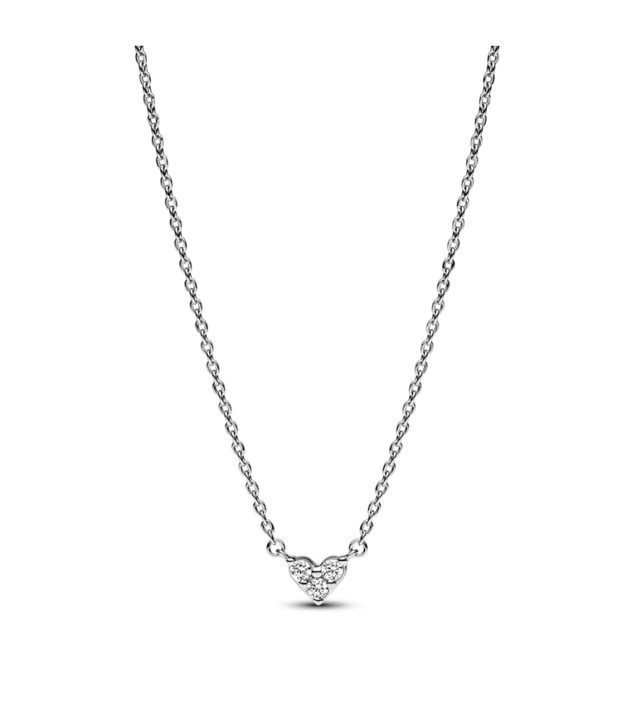 Collar en plata de ley Corazón Triple Gema​