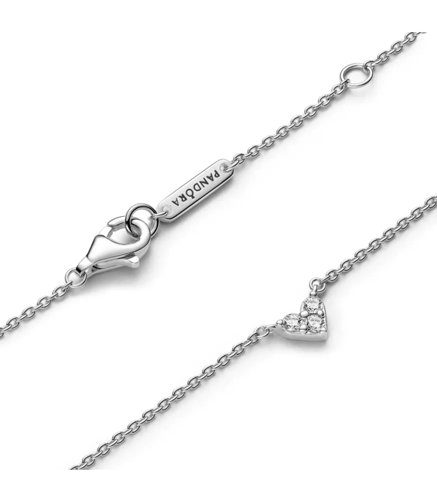 Collar en plata de ley Corazón Triple Gema​