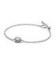 Pulsera en plata de ley Halo Brillante Corte Pera​