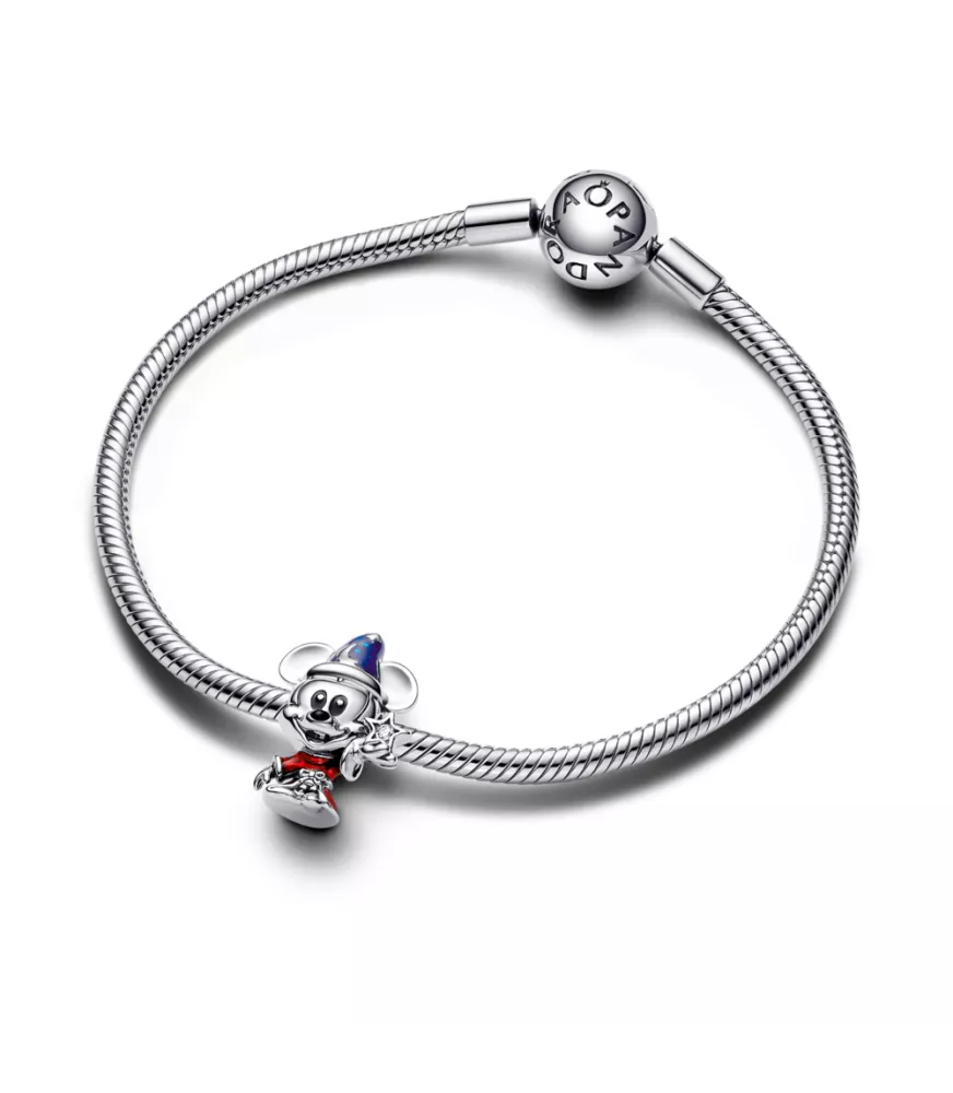 Charm en plata de ley Mickey Aprendiz Hechicero de Disney​