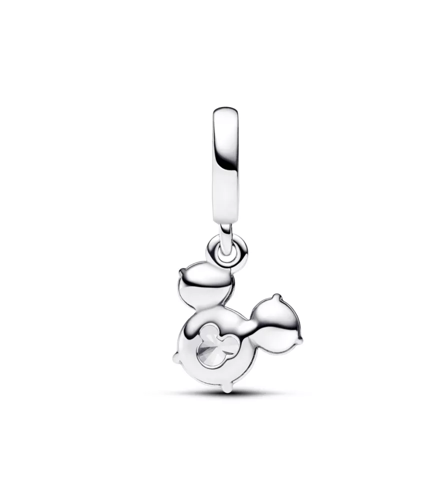 Charm Colgante en plata de ley Silueta Brillante Cabeza Mickey Mouse de Disney