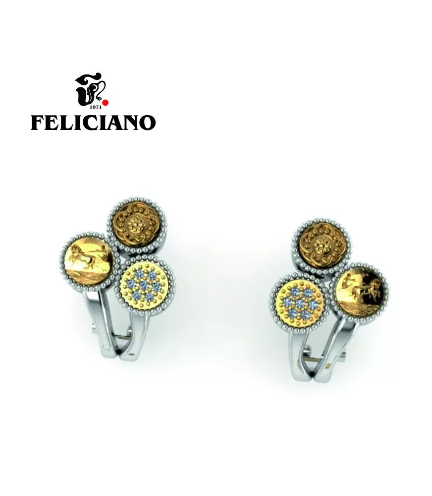 PENDIENTE OMEGA REALIZADO EN BRONCE Y CIRCONITAS