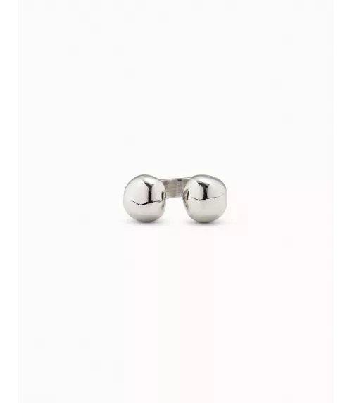 Anillo Zen UNOde50, en metal bañado en plata.