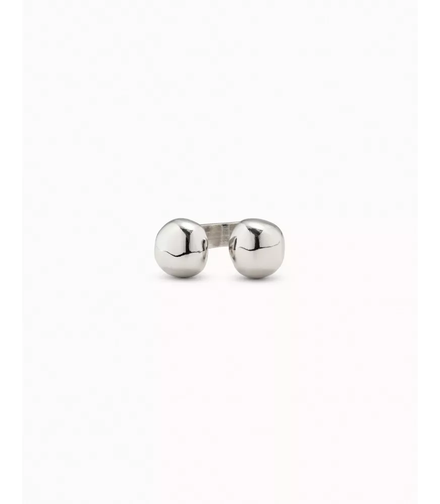 Anillo Zen UNOde50, en metal bañado en plata.