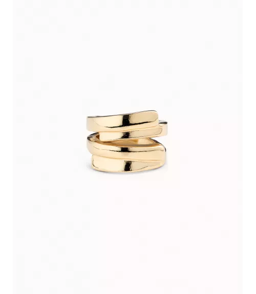 Anillo Maratua Island UNOde50, en metal bañado en oro.