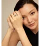 Anillo Aura Blue UNOde50, en metal bañado en plata.