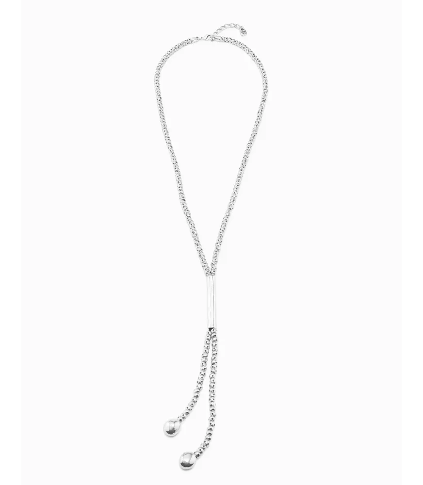 Collar Todo Bolas UNOde50, en metal bañado en plata.