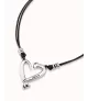 Collar Heart UNOde50, en metal bañado en plata.