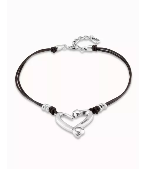 Collar Heart UNOde50, en metal bañado en plata.