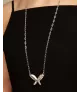 Collar Wings UNOde50, en metal bañado en plata.