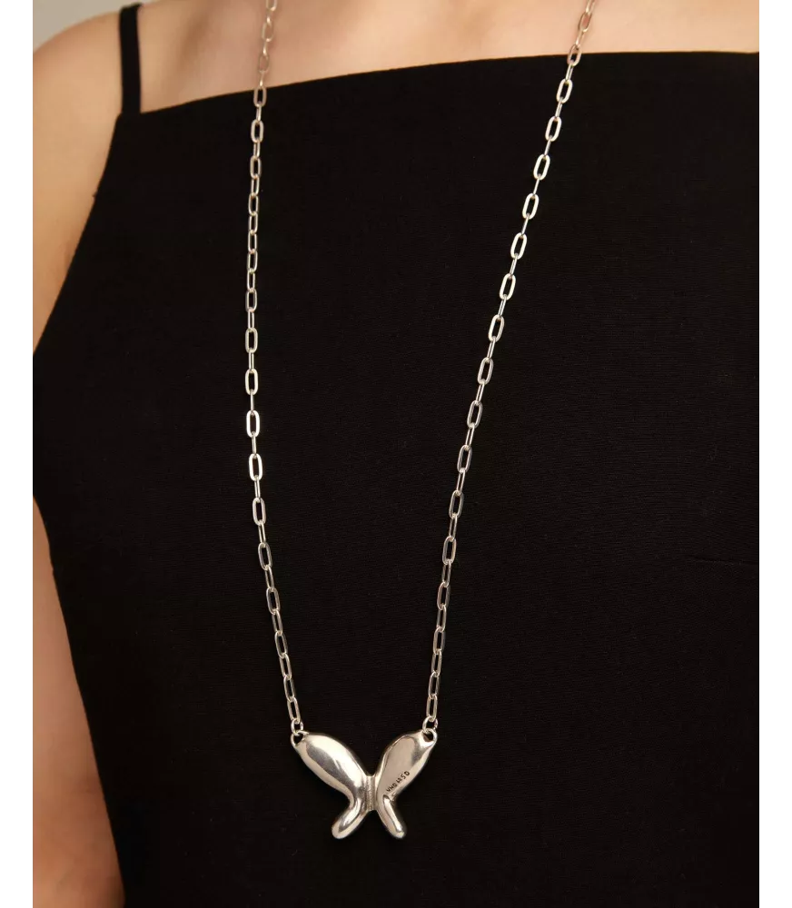 Collar Wings UNOde50, en metal bañado en plata.