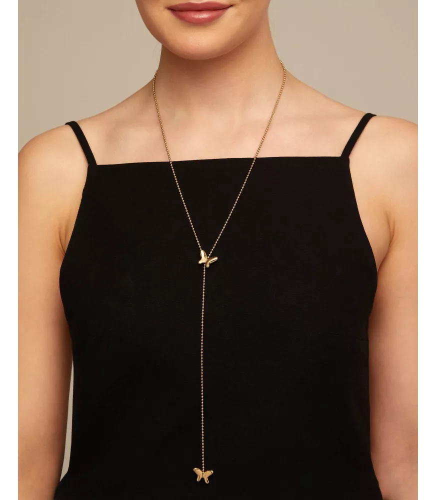 Collar Volare UNOde50, en metal bañado en oro.