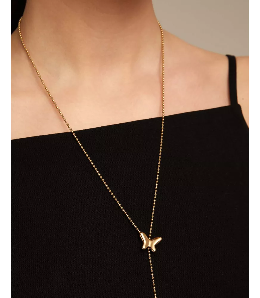 Collar Volare UNOde50, en metal bañado en oro.
