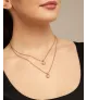 Collar Aura Pink UNOde50, en metal bañado en oro.