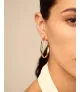 Pendientes Ohmmm... UNOde50, en metal bañado en oro.