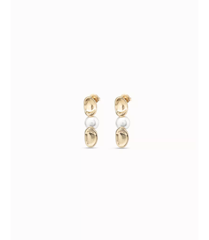 Pendientes Legend UNOde50, en metal bañado en oro.