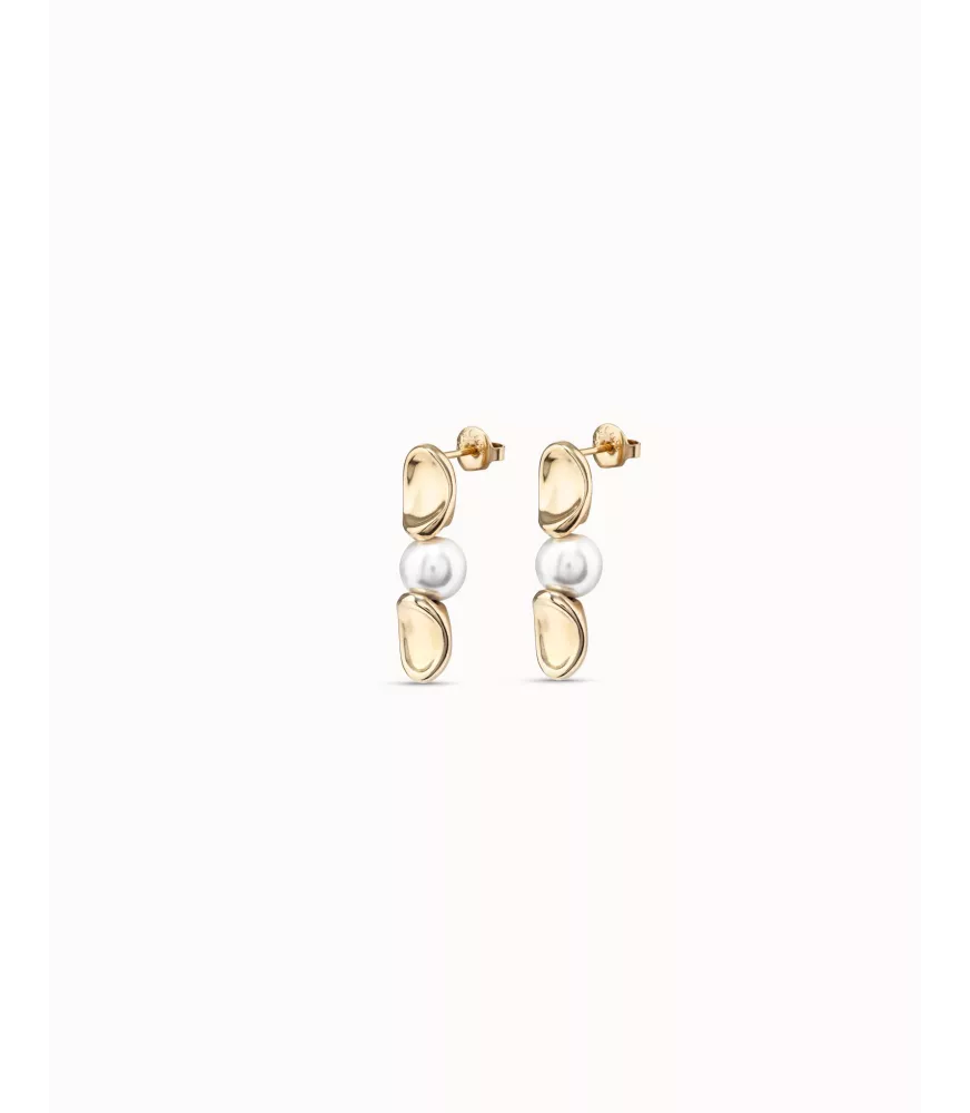 Pendientes Legend UNOde50, en metal bañado en oro.