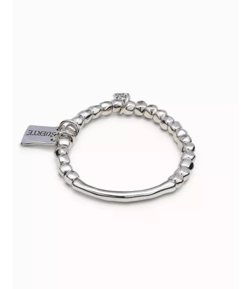 Pulsera Sortuda Unode50, en metal bañado en plata.