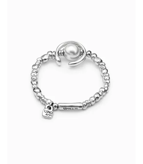 Pulsera ¡Una vuelta más, oh oh oh! Unode50, en metal bañado en plata.
