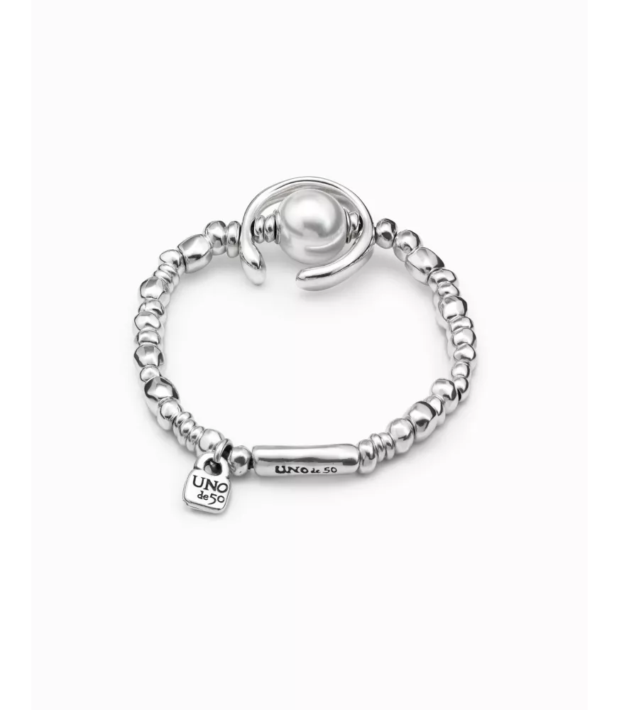 Pulsera ¡Una vuelta más, oh oh oh! Unode50, en metal bañado en plata.