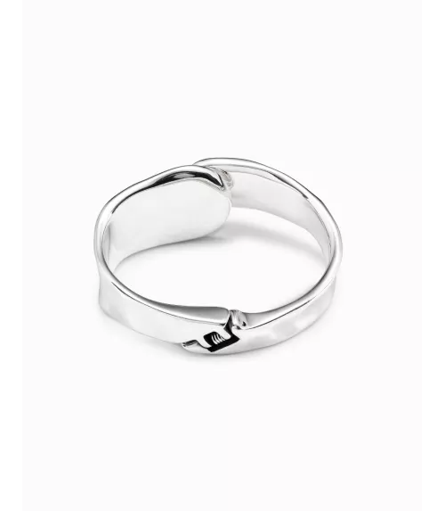 Pulsera Olas Unode50, en metal bañado en plata.
