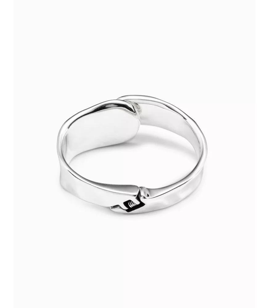 Pulsera Olas Unode50, en metal bañado en plata.