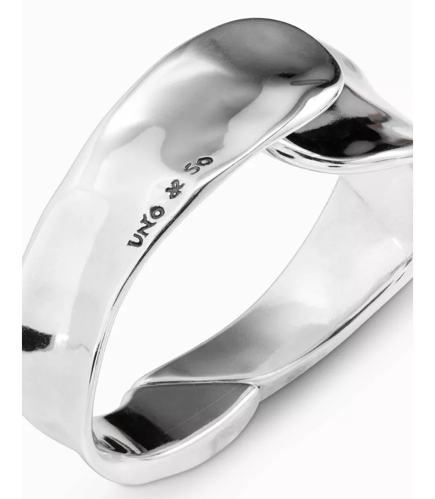 Pulsera Olas Unode50, en metal bañado en plata.