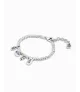 Pulsera I´m waiting 4 U Blue Unode50, en metal bañado en plata.